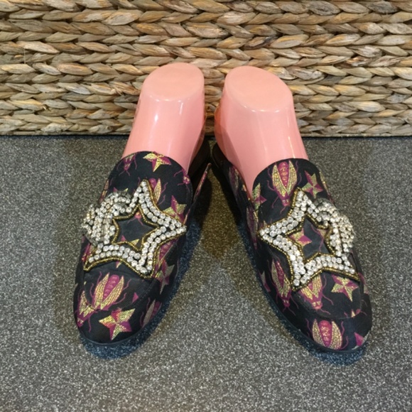 Circus by Sam Edelman Black and Pink Embellished Loafers - Picture 2 of 13